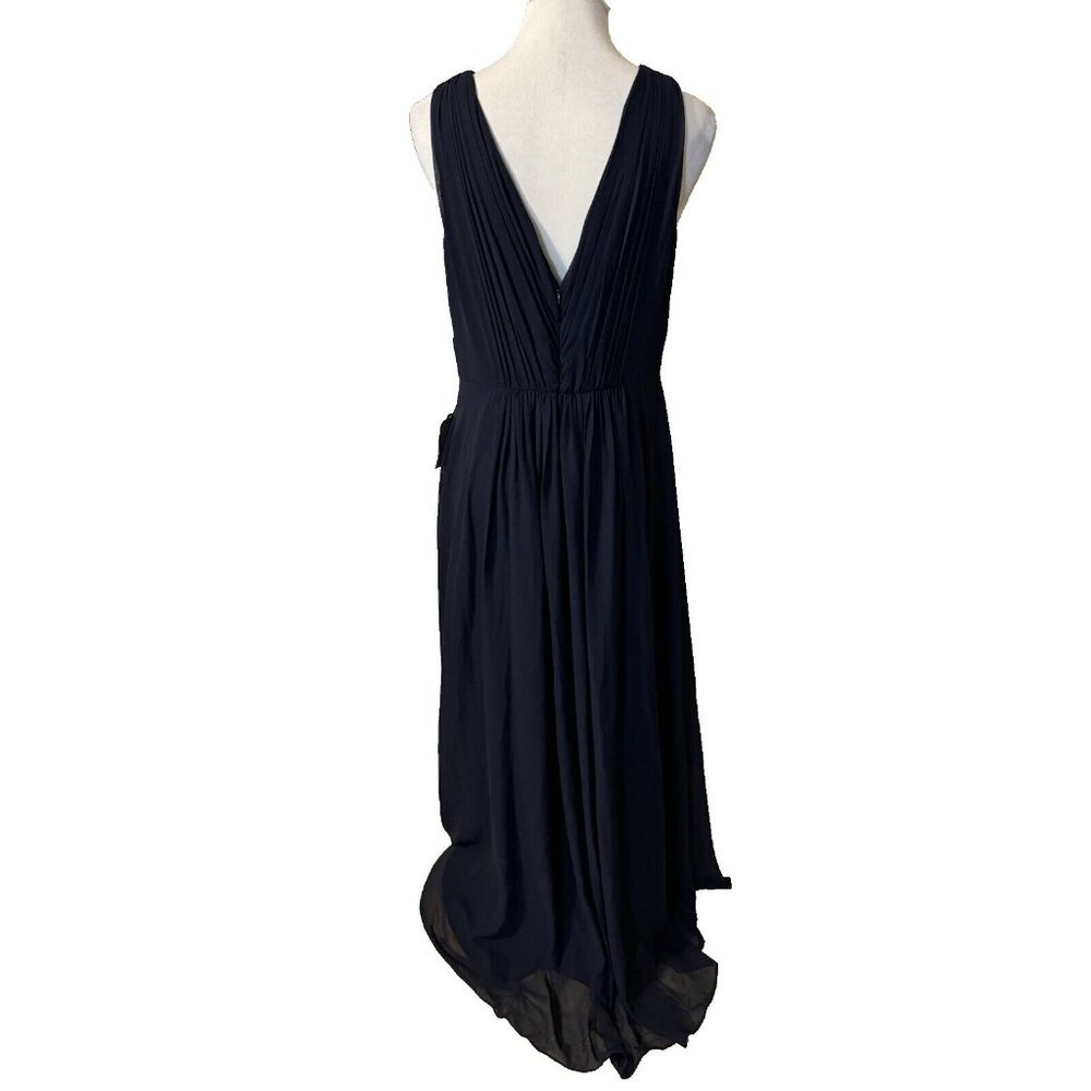 Eliza J. Evening Formal Dress 18 Navy Blue Flowy Wedding Church Party NWT - Picture 8 of 16